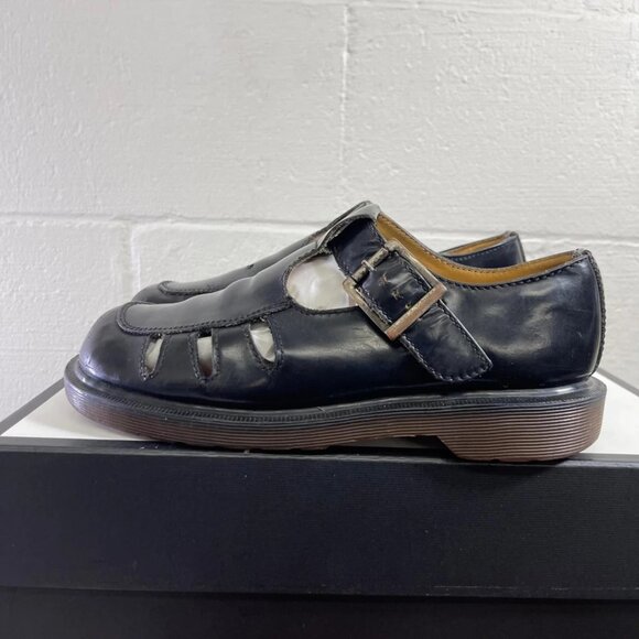 Dr Martens 8251 Mary Jane Sandals Black Leather Buckle Women's 6 UK England Made - Picture 4 of 11